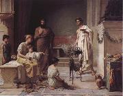 John William Waterhouse A Sick Child Brought into the Temple of Aesculapius oil painting on canvas